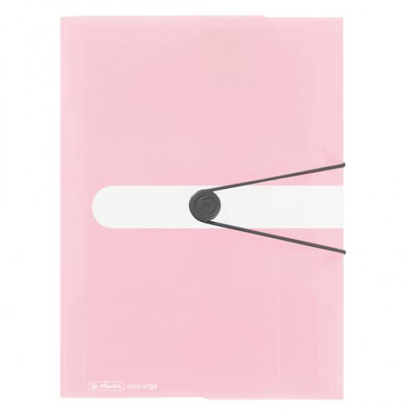 Plastový obal s gumičkou Herlitz rose 