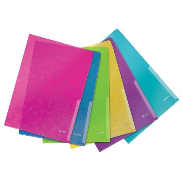 Obal "L", A4, 200 mikr., LEITZ "Wow", mix farieb, 6ks