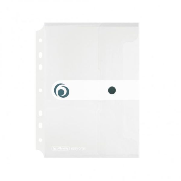 Plastový obal A5 s cvočkom a eurodierovaním Herlitz Easy Orga priehľadný číry 