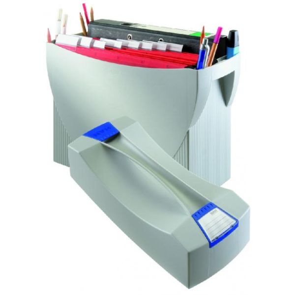 Prenosný box na závesné obaly HAN SWING s vekom sivý 