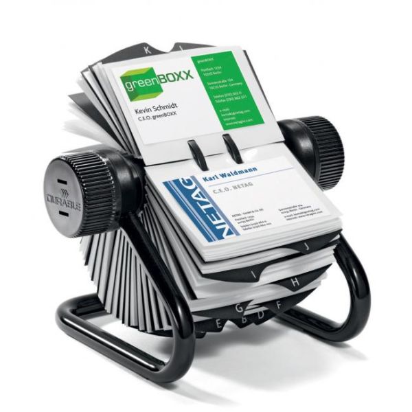 Rotačný stolový vizitkár na 400 vizitiek VISIFIX ROTARY FILE čierny 