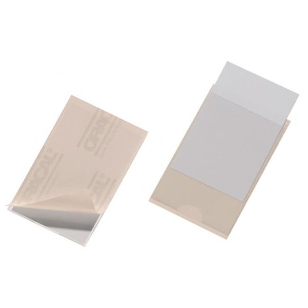 Samolepiace vrecko vizitkové s otvorom zboku DURABLE 63x94mm 10ks 