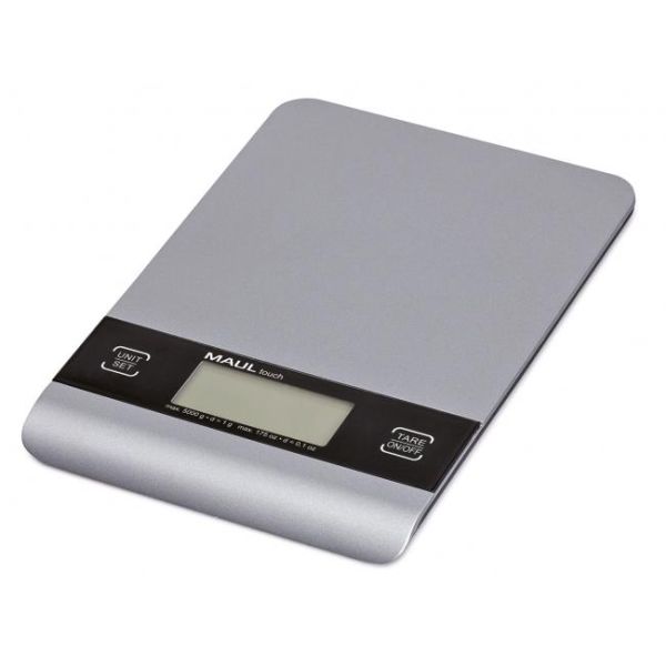 Váha na listy, digitálna, nosnosť 5 kg, MAUL "Touch", strieborná