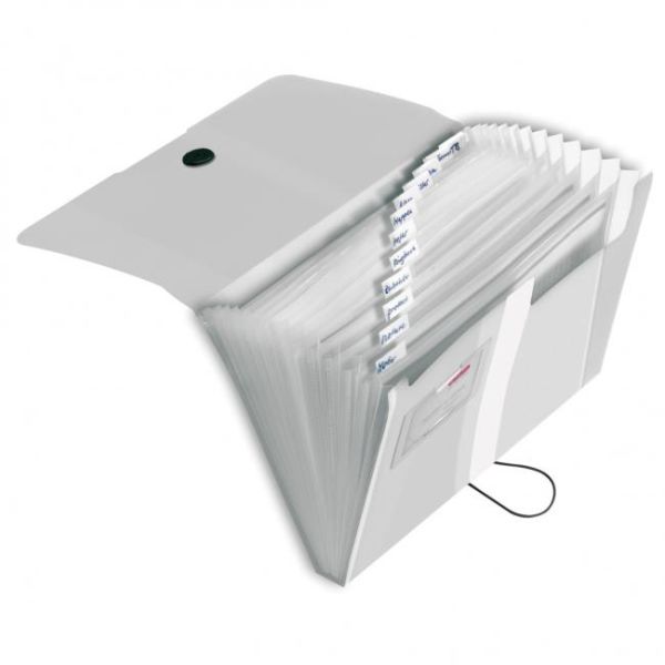 Aktovka plastová s priehradkami Herlitz Easy Orga transparentná číra 