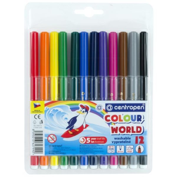 Fixy CENTROPEN 7550 Colour World - sada 12 ks