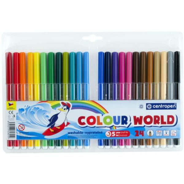 Fixy CENTROPEN 7550 Colour World - sada 24 ks