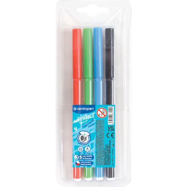 Fixy CENTROPEN 7790 Washable - sada 4 ks
