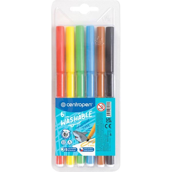 Fixy CENTROPEN 7790 Washable - sada 6 ks