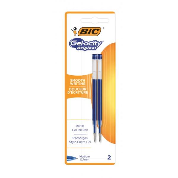 Náhradná náplň do gélového rollera BIC Gel modrá 2ks 