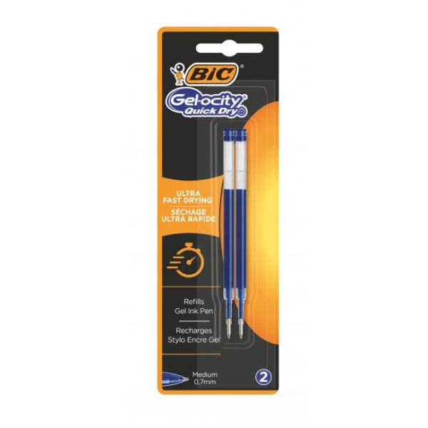 Náhradná náplň do gélového rollera BIC Gelocity QUICKDRY Modrá 2ks 