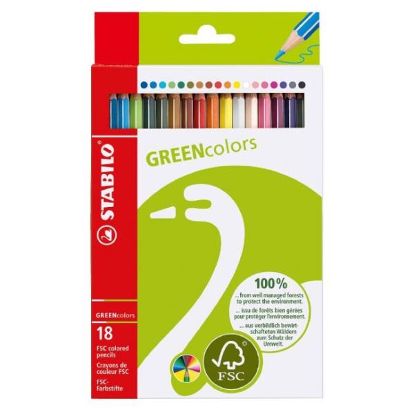 Farbičky STABILO GREENcolors 18ks 