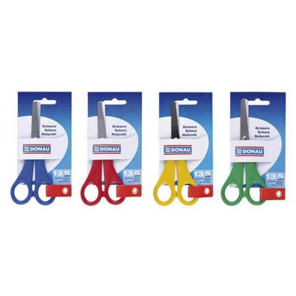 Školské nožnice DONAU pre pravákov, 13,5 cm, mix farieb 