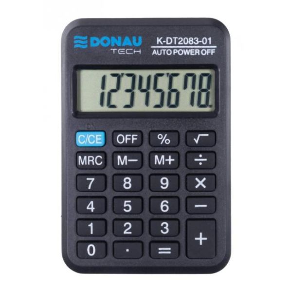 Kalkulačka DONAU TECH K-DT2083-01 vrecková čierna 