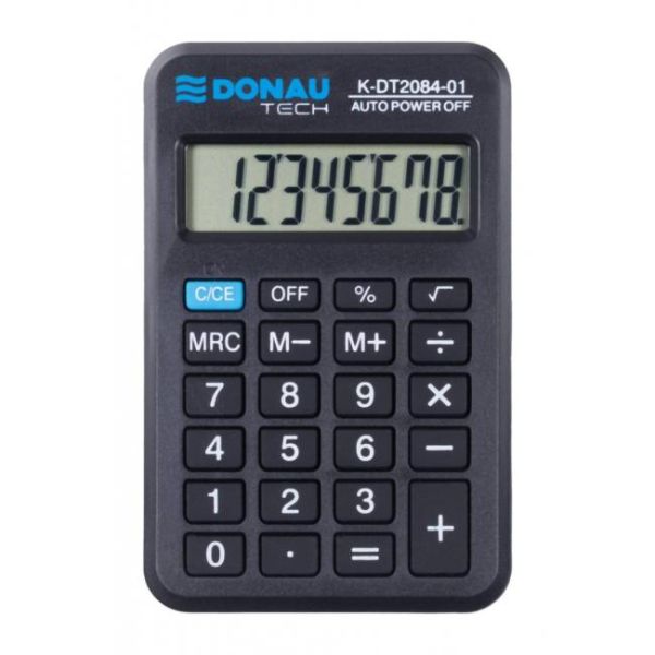Kalkulačka DONAU TECH K-DT2084 vrecková čierna 