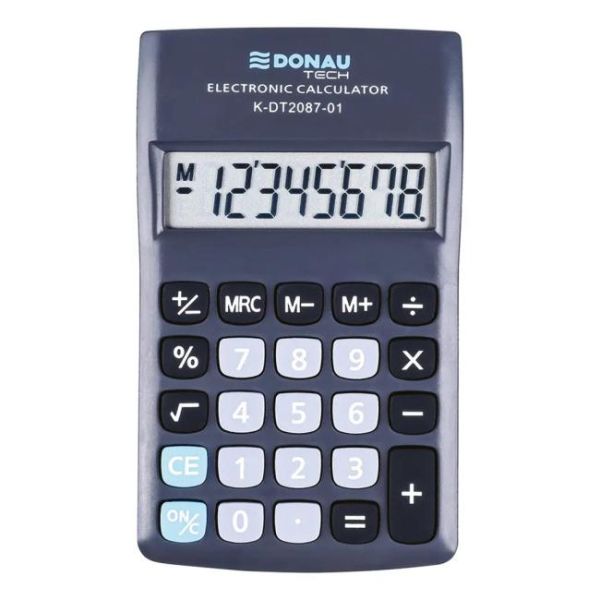 Kalkulačka DONAU TECH K-DT2087-01 vrecková čierna 