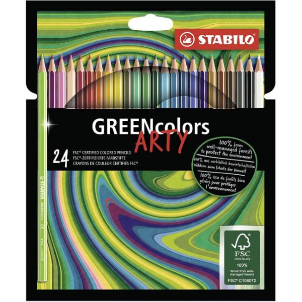 Farbičky STABILO GREENcolors 24ks ’ARTY’ 