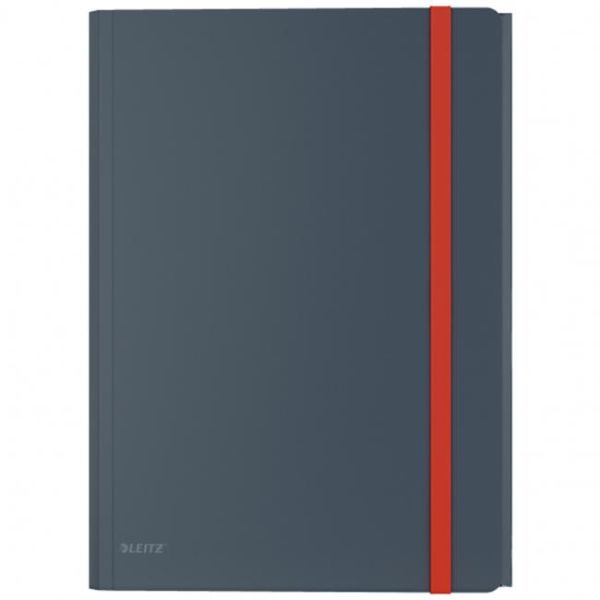 Plastový obal s gumičkou Leitz Cosy hebký s vnútorným vreckom zamatová sivá 