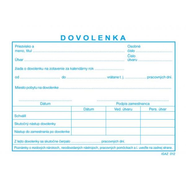Dovolenka A6, 100 listov (12)
