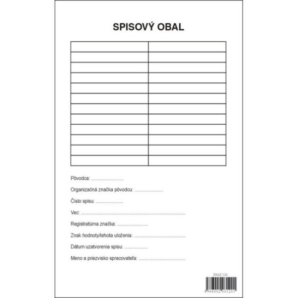 Spisový obal, dvojlist A4 (120)