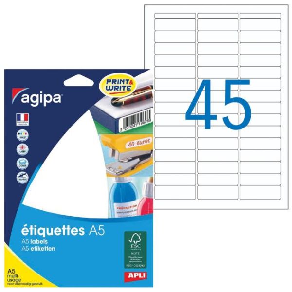 Etikety A5 12,8x38 