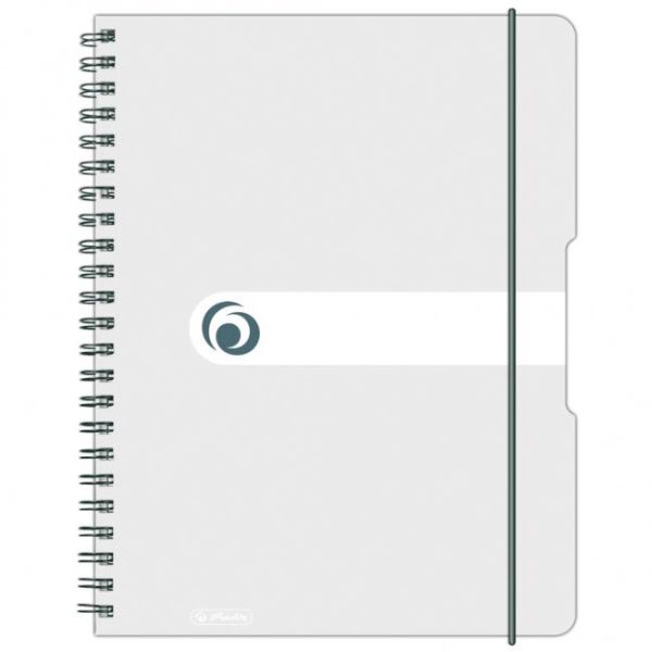 Blok poznámkový štvorčekový Herlitz Easy Orga A4 80 listov transparentný biely 