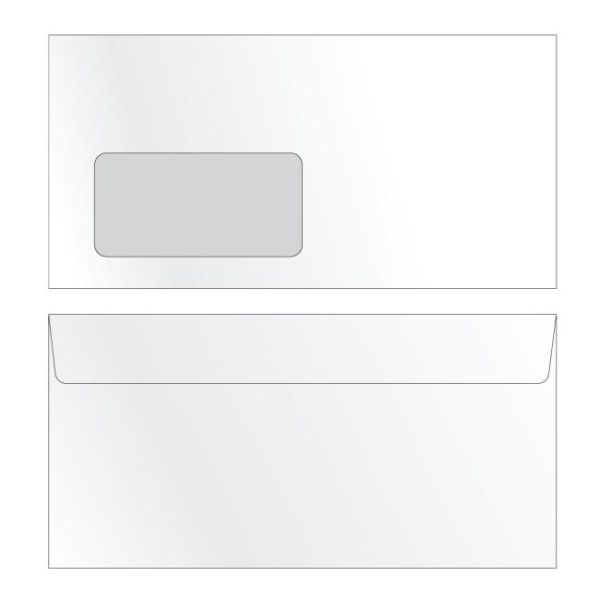 Poštové obálky DL s páskou, okienko vľavo, potlač 1000 ks 