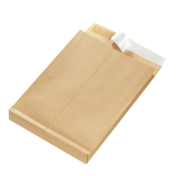 Taška B4 Herlitz s X dnom a odtrhávacou páskou 250 x 353 mm 130g hnedá 25ks 