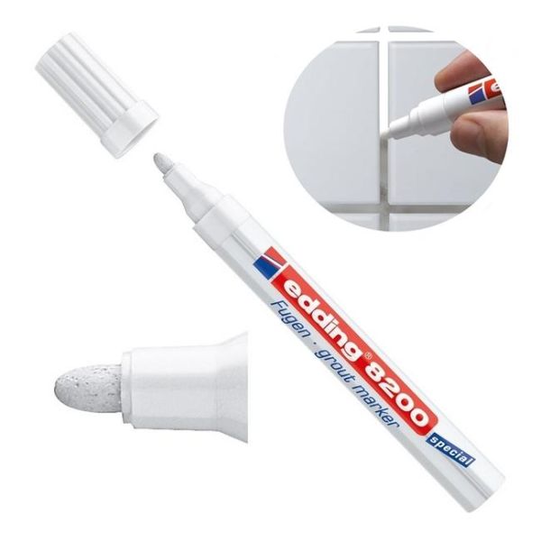 Popisovač na špáry edding 8200 biely v BL 