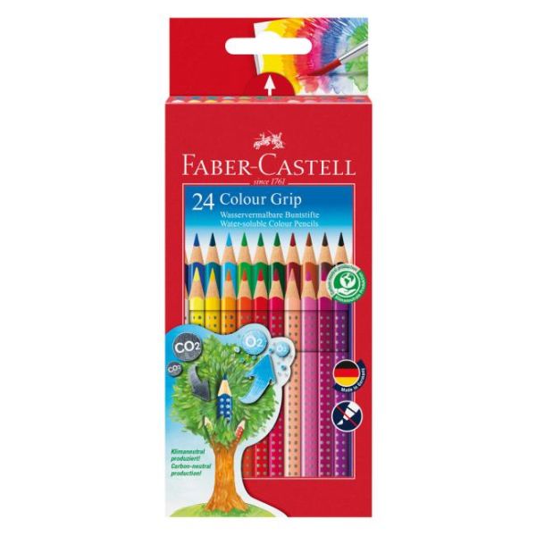 Farbičky akvarelové Faber Castell Color Grip 24 ks farebné 