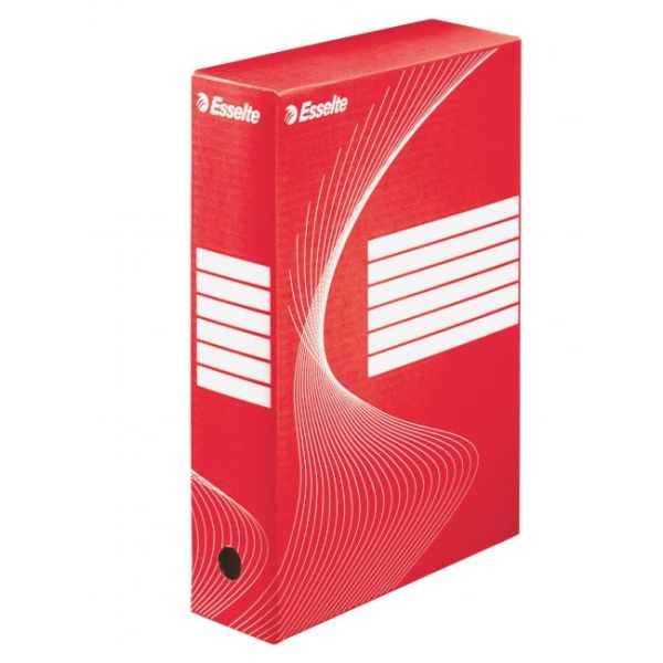 Archívny box Esselte 80mm červený/biely 