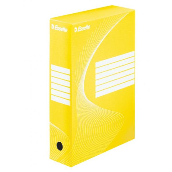Archívny box Esselte 80mm žltý/biely 