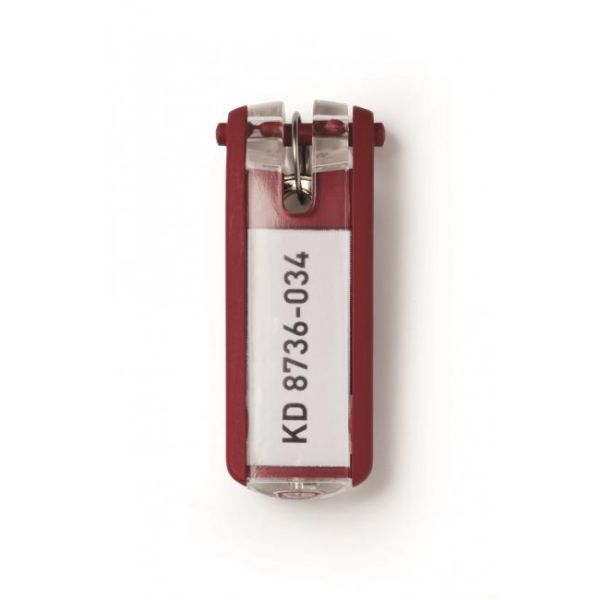 Menovky na kľúče DURABLE KEY CLIP červené 6ks 