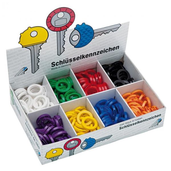 Označovacie krúžky na kľúče WEDO mix farieb 200ks 