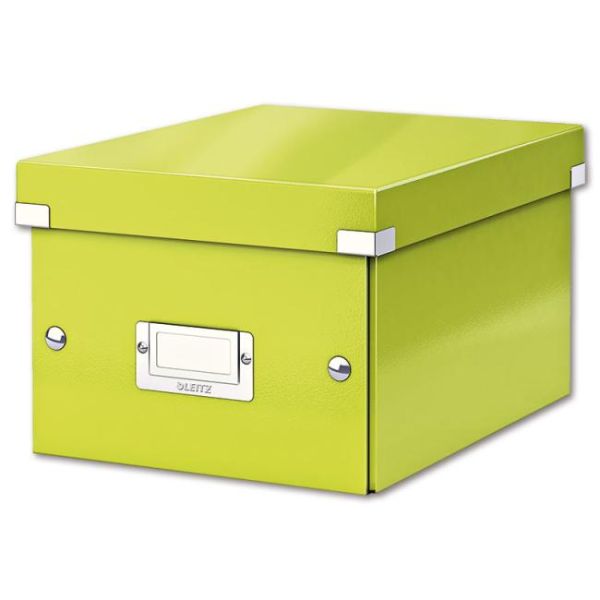Malá organizačná krabica Click & Store metalická zelená 
