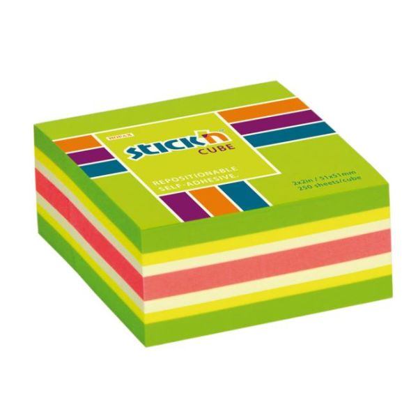 Samolepiaci bloček Stick’n Hopax mini, 51x51 mm, zelený mix 