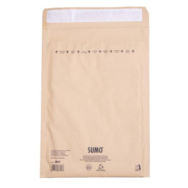 Bublinkové obálky recyklované SUMO 24,5x34cm hnedé 