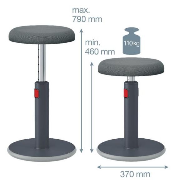 Ergonomická balančná stolička Leitz Cosy Ergo zamatovosivá 