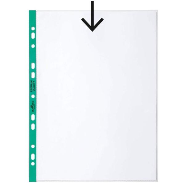 Euroobal DURABLE A4 90mic so zeleným okrajom 100ks 