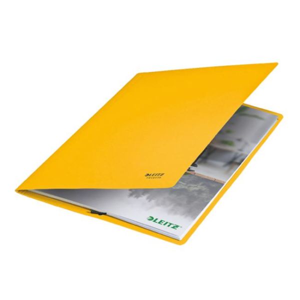Kartónový obal s gumičkou Leitz Recycle žltý 