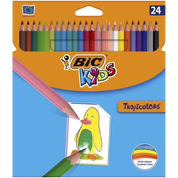 Farbičky BIC Tropicolors, 24 ks 