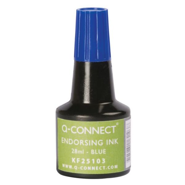 Pečiatková farba Q-CONNECT modrá 28ml 