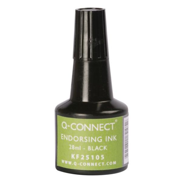 Pečiatková farba Q-CONNECT čierna 28ml 