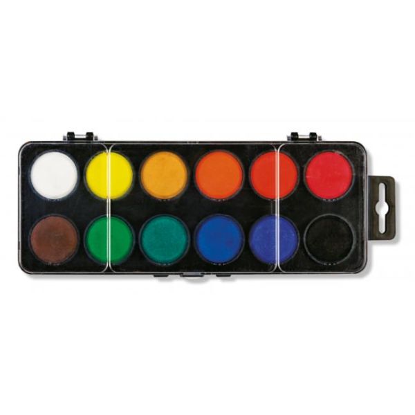 Farby vodové KOH-I-NOOR 30 mm, sada 10 ks, čierne