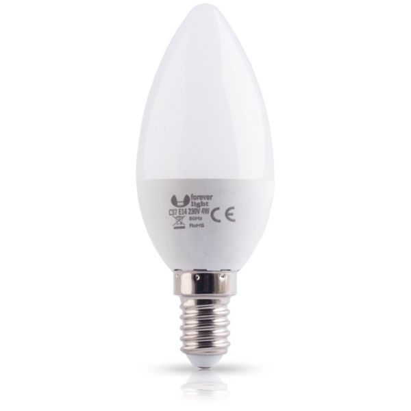 LED žiarovka E14, 4W, 230V, 3000K, biela teplá
