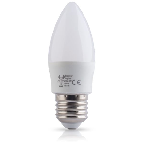 LED žiarovka E27, 4W, 230V, 3000K, biela teplá