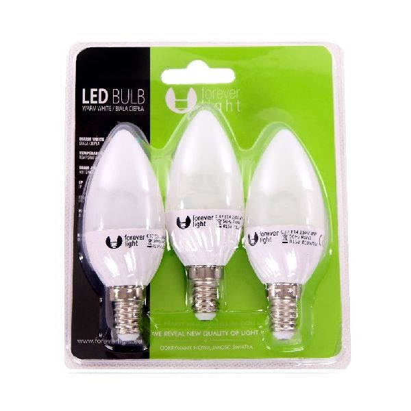LED žiarovka E14, SET 3x6,5W, 3000K