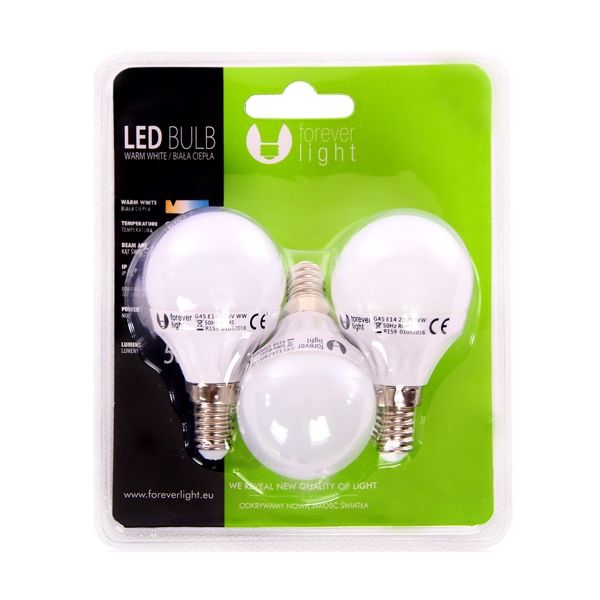 LED žiarovka E14, SET 3x6,5W, 3000K