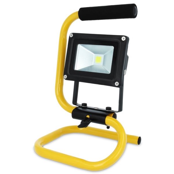 LED reflektor 10W + stojan, 6000K, biela studená