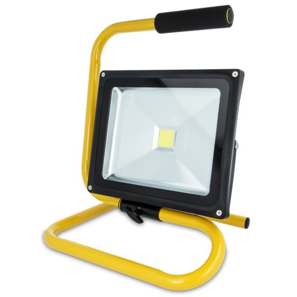 LED reflektor 30W + stojan, 6000K, biela studená