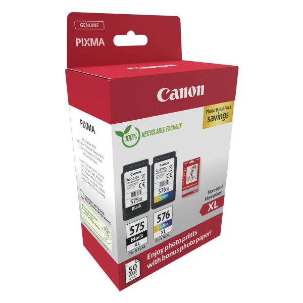 Cartridge Canon PG-575 XL BL + CL-576 XL CL + PVP, 5437C006, multipack, originál